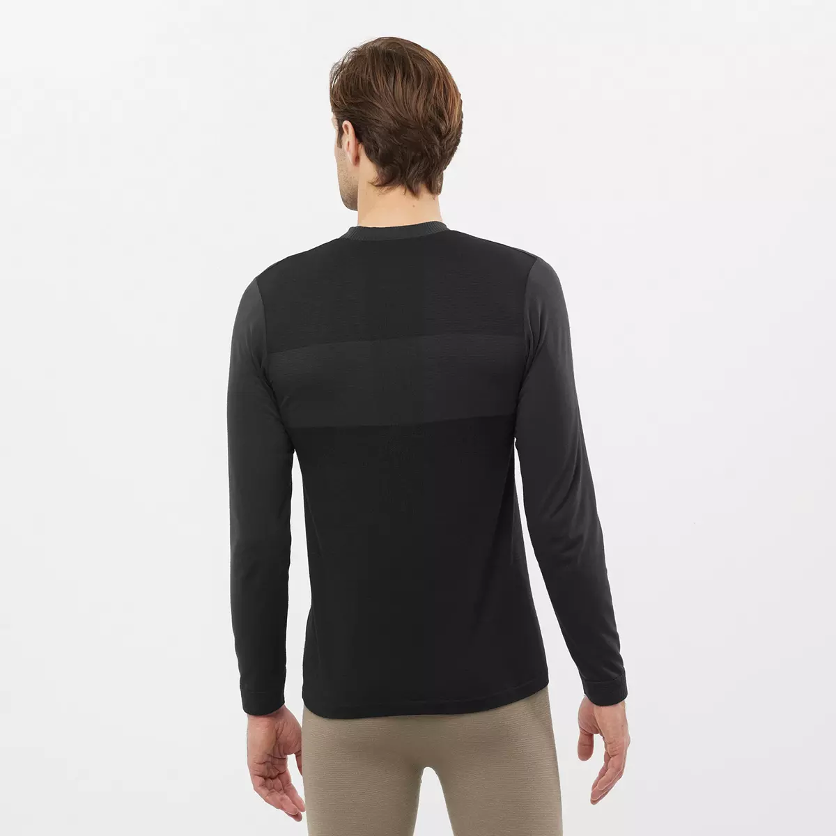 ESSENTIAL WOOL LS TOP M (Deep Black/Heather) ESSENTIAL WOOL LS TOP M (Deep Black/Heather)